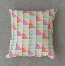 Load image into Gallery viewer, Handmade Geometric Linen Cushion - Pink Allover