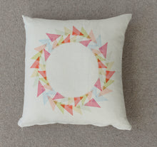 Load image into Gallery viewer, Handmade Geometric Linen Cushion - Pink Circle