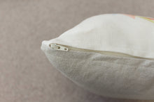 Load image into Gallery viewer, Handmade Geometric Linen Cushion - Pink Circle