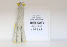 Load image into Gallery viewer, If You Have Good Thoughts Roald Dahl Print - Black