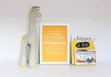 Load image into Gallery viewer, If You Have Good Thoughts Roald Dahl Print - Yellow