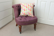 Load image into Gallery viewer, Handmade Geometric Linen Cushion - Pink Allover