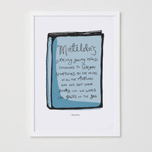 Load image into Gallery viewer, Matilda&#39;s Strong Young Mind Book Print - Blue
