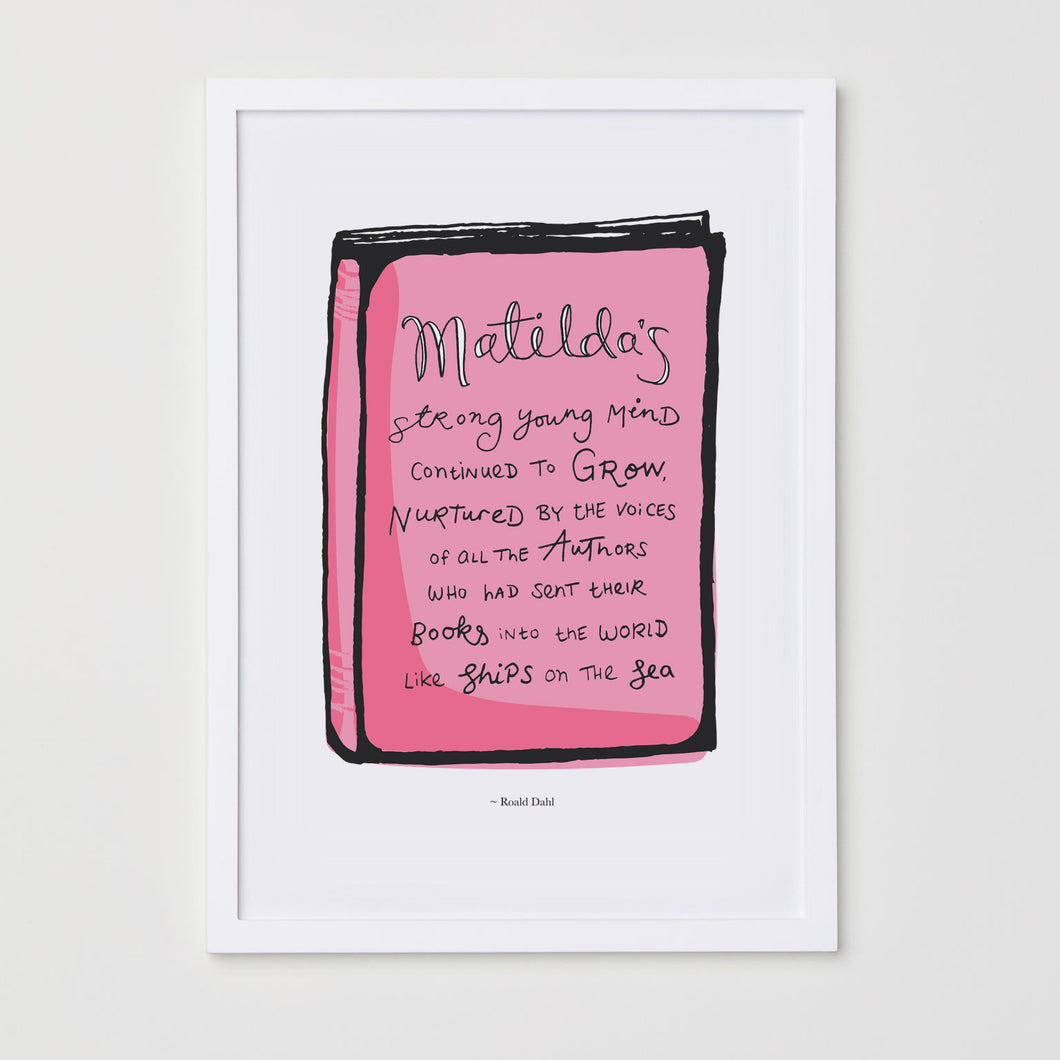 Matilda's Strong Young Mind Book Print - Pink