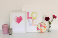 Load image into Gallery viewer, Pink Floral Heart Print
