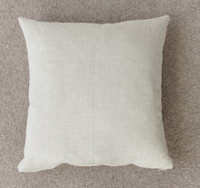 Load image into Gallery viewer, Handmade Geometric Linen Cushion - Aqua Circle
