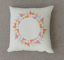 Load image into Gallery viewer, Handmade Geometric Linen Cushion - Pink Circle
