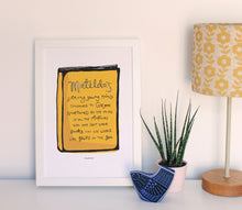 Load image into Gallery viewer, Matilda&#39;s Strong Young Mind Book Print - Yellow
